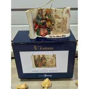 Fontanini Three Kings Scroll Ornament 2.5" Roman Inc.